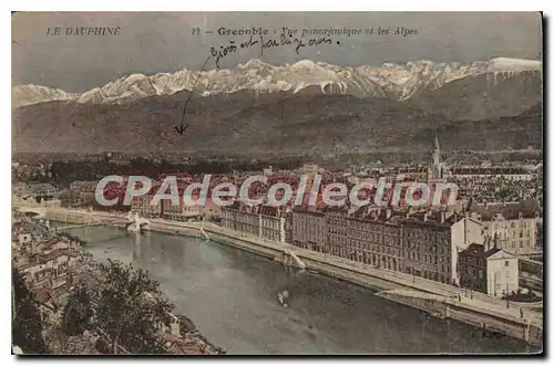 Ansichtskarte AK Grenoble Vue Panoramique Et Les Alpes