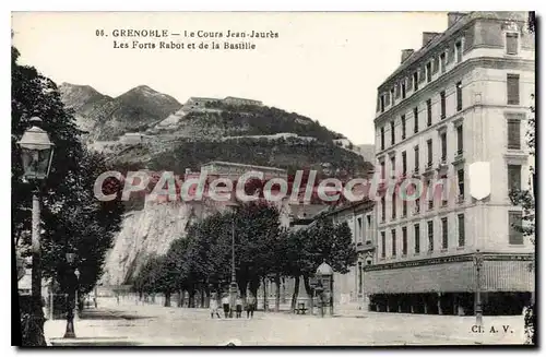 Cartes postales Grenoble Le Cours Jean Jaures Les Forts Rabot Et De La Bastille