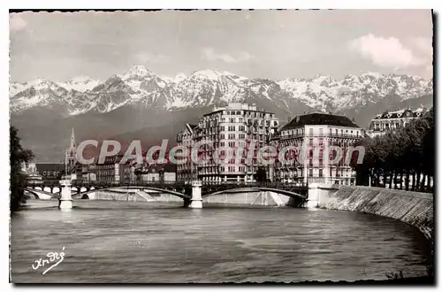 Cartes postales Grenoble Pont De La Porte De France Et Les Alpes