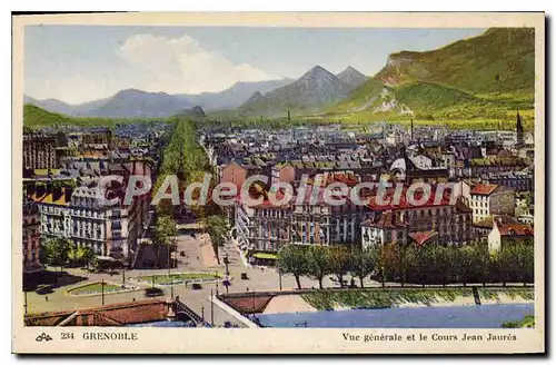 Ansichtskarte AK Grenoble Vue Generale Et Le Cours Jean Jaures