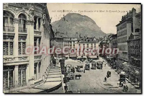 Ansichtskarte AK Grenoble Place Grenette Et Le Mont St Eynard