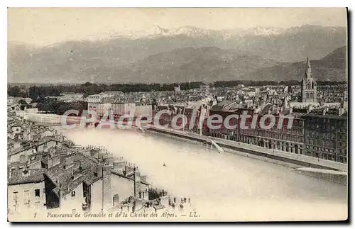 Cartes postales Grenoble panorama La Chaine Des Alpes