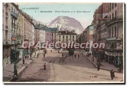 Cartes postales Grenoble Place Grenette Et Le Saint Eynard