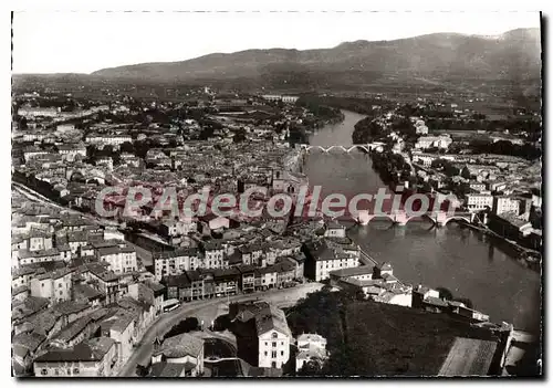 Moderne Karte Romans Bourg De Peage Vue Aerienne Les Deux Ponts Sur l'isere barrage de Pizan�on