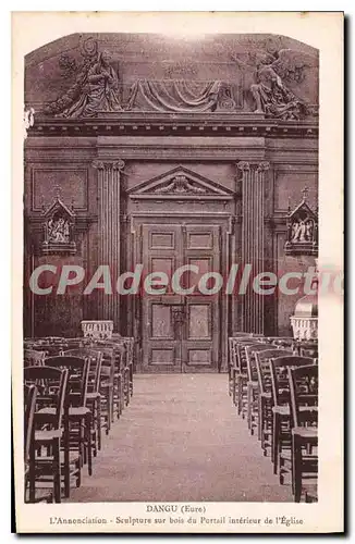 Ansichtskarte AK Dangu L'Annonciation Sculpture Sur Bois Du Portail