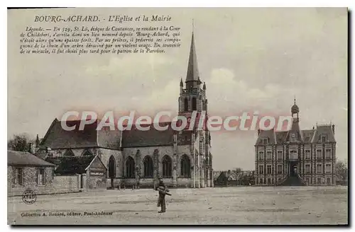 Cartes postales Bourg Achard L'Eglise Et La Mairie