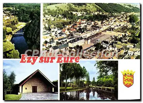 Cartes postales moderne Ezy Sur Eure Vue Generale La Plage Bords De I'Eure chapelle