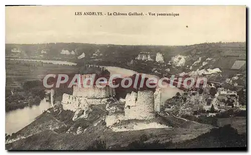 Cartes postales Les Andelys Le Chateau Gaillard Vue Panoramique
