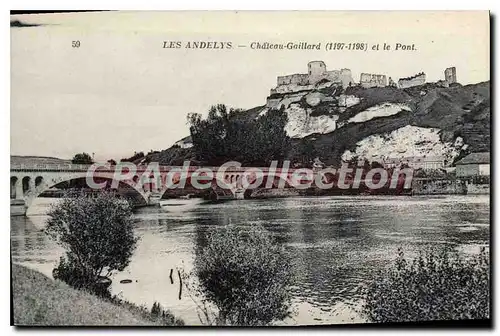 Cartes postales Les Andelys Chateau Gaillard Et Le Pont