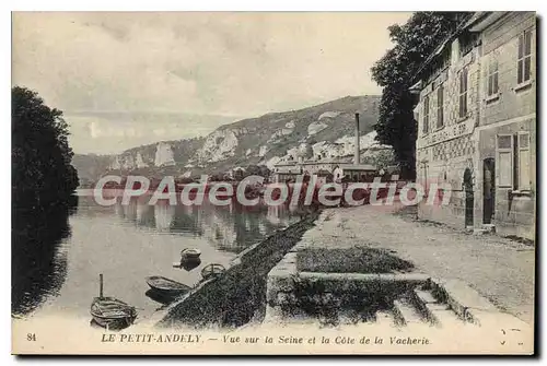 Cartes postales Le Petit Andely Vue Sur La Seine Et La Cole De La Vacherie