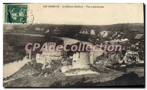Cartes postales Les Andelys Le Chateau Gaillard Vue Panoramique