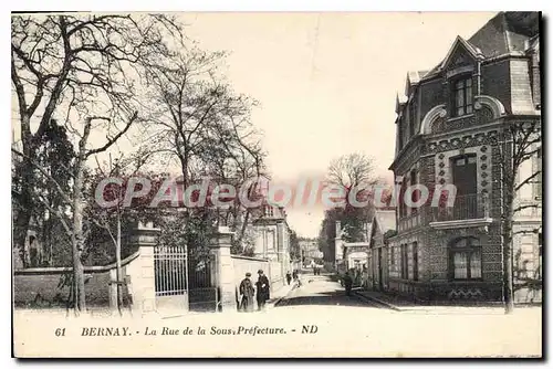 Cartes postales Bernay La Rue De La Sous Prefecture