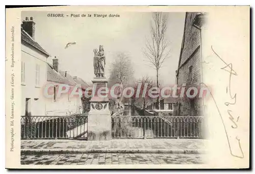 Ansichtskarte AK Gisors Pont De La Vierge Doree