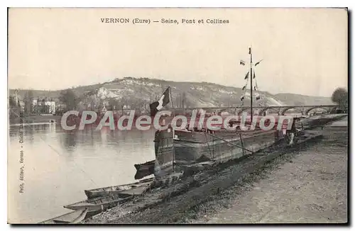 Cartes postales Vernon Seine Pont Et Collines
