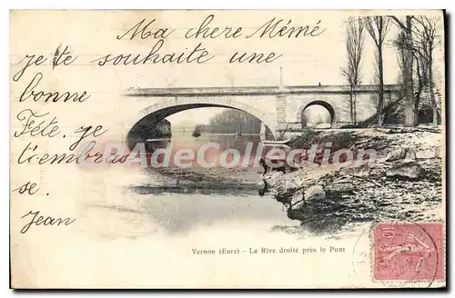 Cartes postales Vernon La Rive Droite Pres Le Pont