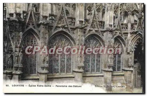 Cartes postales Louviers Eglise Notre Dame Panorma Des Statues