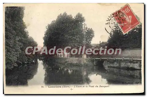 Ansichtskarte AK Louviers L'Eure Et Le Pont Du Rempart