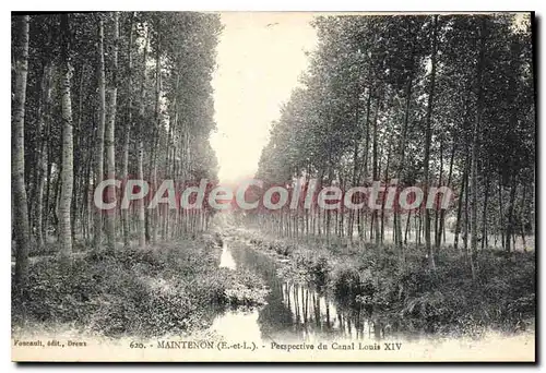 Cartes postales Maintenon Perspective Du Canal Louis