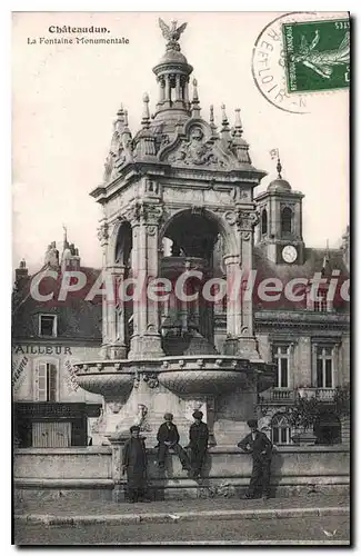 Ansichtskarte AK Chateaudun La Fontaine Monumentale