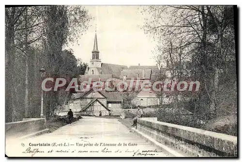 Cartes postales Courtalain Vue Prise De I'Avenue De La Gare