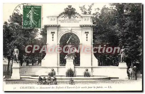 Cartes postales Chartres Monument Des Enfants D'Eure Et Loir