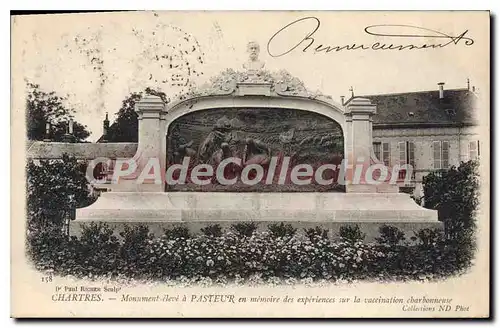 Cartes postales Chartres Monument Eleve A Pasteur