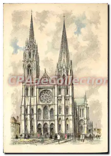 Cartes postales moderne Chartres La Cathedrale