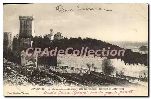 Cartes postales Beaucaire Le Chateau De Montmorency Cote Des Remparts