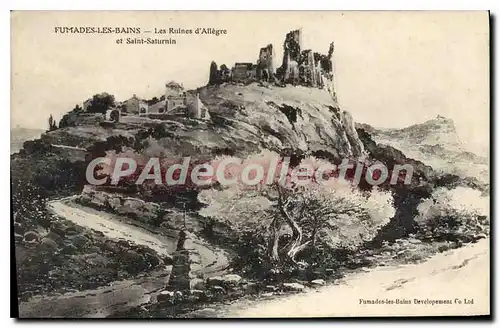 Cartes postales Fumades Les Bains Les Ruines D'Aliegre Et Saint Saturnin