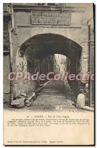 Cartes postales Nimes Rue De I'Arc Dugras