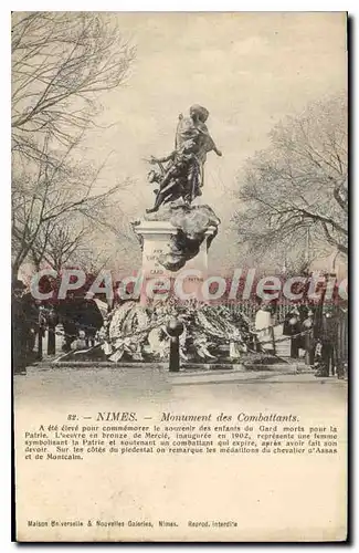 Ansichtskarte AK Nimes Monument Des Combattants