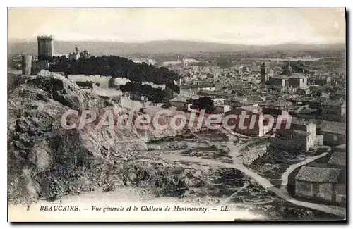 Ansichtskarte AK Beaucaire Vue Generale Et Le Chateau De Montmorency