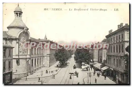 Ansichtskarte AK Nimes Le Boulevard Victor Hugo