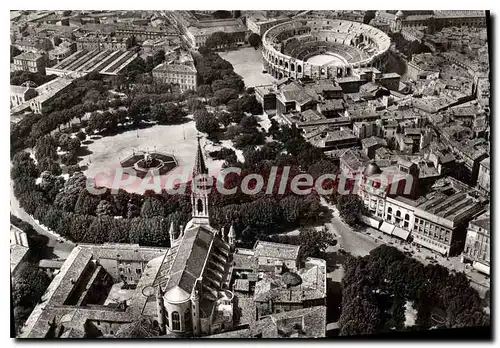 Cartes postales moderne Nimes Vue Aerienne L'Eglise Ste Perpetue