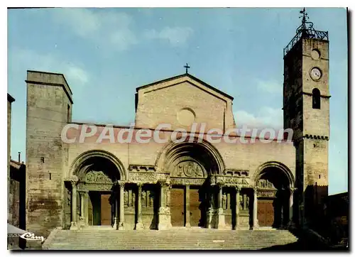 Moderne Karte St Gilles Du Gard Facade De I'Eglise Abatiale