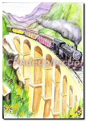 Cartes postales moderne St Jean Du Gard Anduze train � vapeur des Cevennes gare du TVC