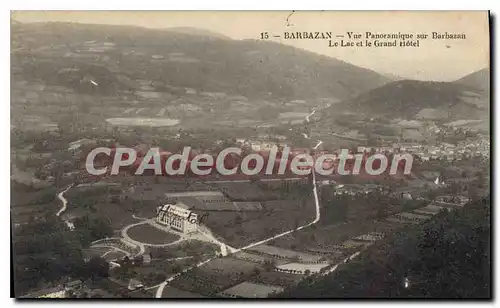 Cartes postales Barbazan Vue Panoramique Sur Le Lac Et Le Grand Hotel