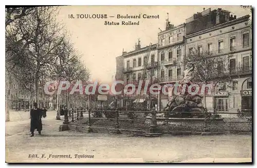 Cartes postales Toulouse Boulevard Carnot Statue Rolland