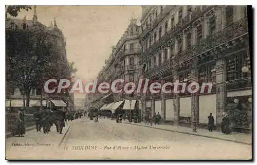 Cartes postales Toulouse Rue D'Alsac Maison