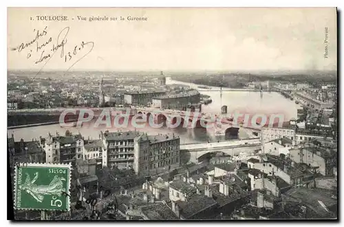 Cartes postales Toulouse Vue Generale Sur La Garonne