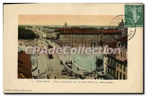 Ansichtskarte AK Toulouse Vue Plongeante Sur Le Pont Neuf Et L'Hotel Dieu