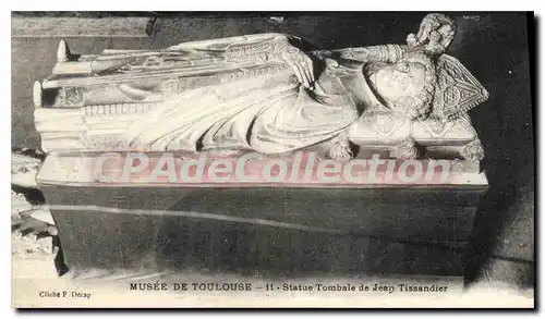 Ansichtskarte AK Musee De Toulouse Statue Tombale De Jean Tissandier