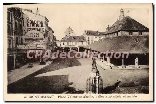 Cartes postales Montrejeau Place Valentine Abeille Halles