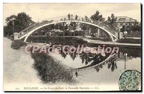 Ansichtskarte AK Toulouse Le Conal Du Midi La Passerelle Negremeys