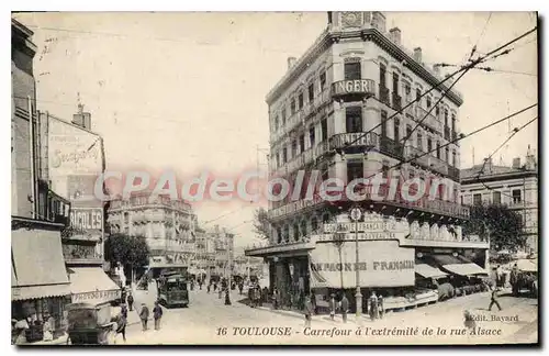 Cartes postales Toulouse Carrefour A I'Extremite De La Rue Alsace