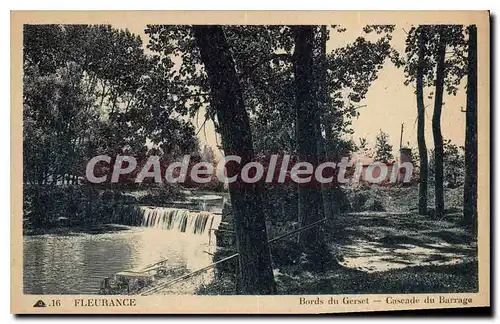 Cartes postales Fleurance Bords Du Gerset Caseade Du Barrage