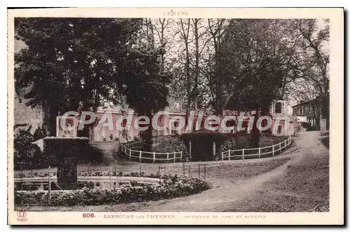 Cartes postales Barbotan Les Thermes Interieur Du Parc Et Ruverre