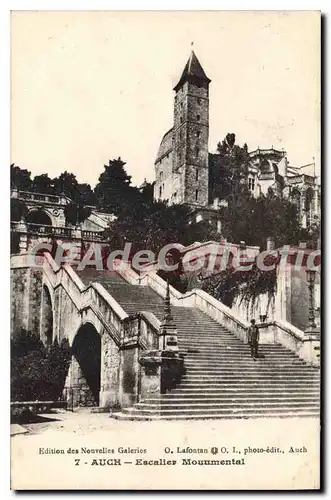 Cartes postales Auch escalier Monumental