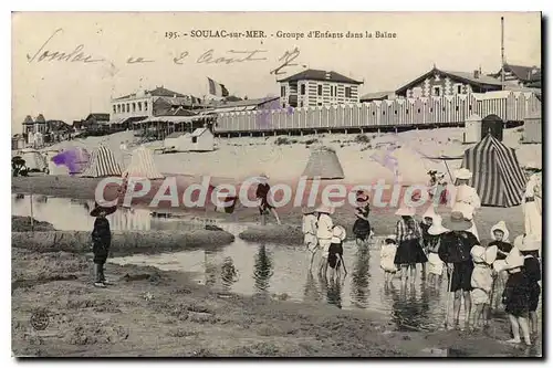 Cartes postales Soulac Sur Mer Groupe D'Enfants Dans La Baine