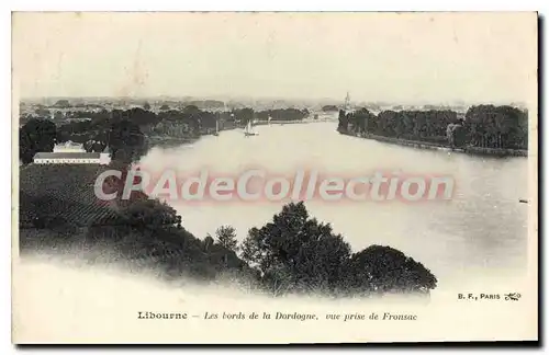 Ansichtskarte AK Libourne Les Bords De La Dordogne Vue Prise De Fronsac